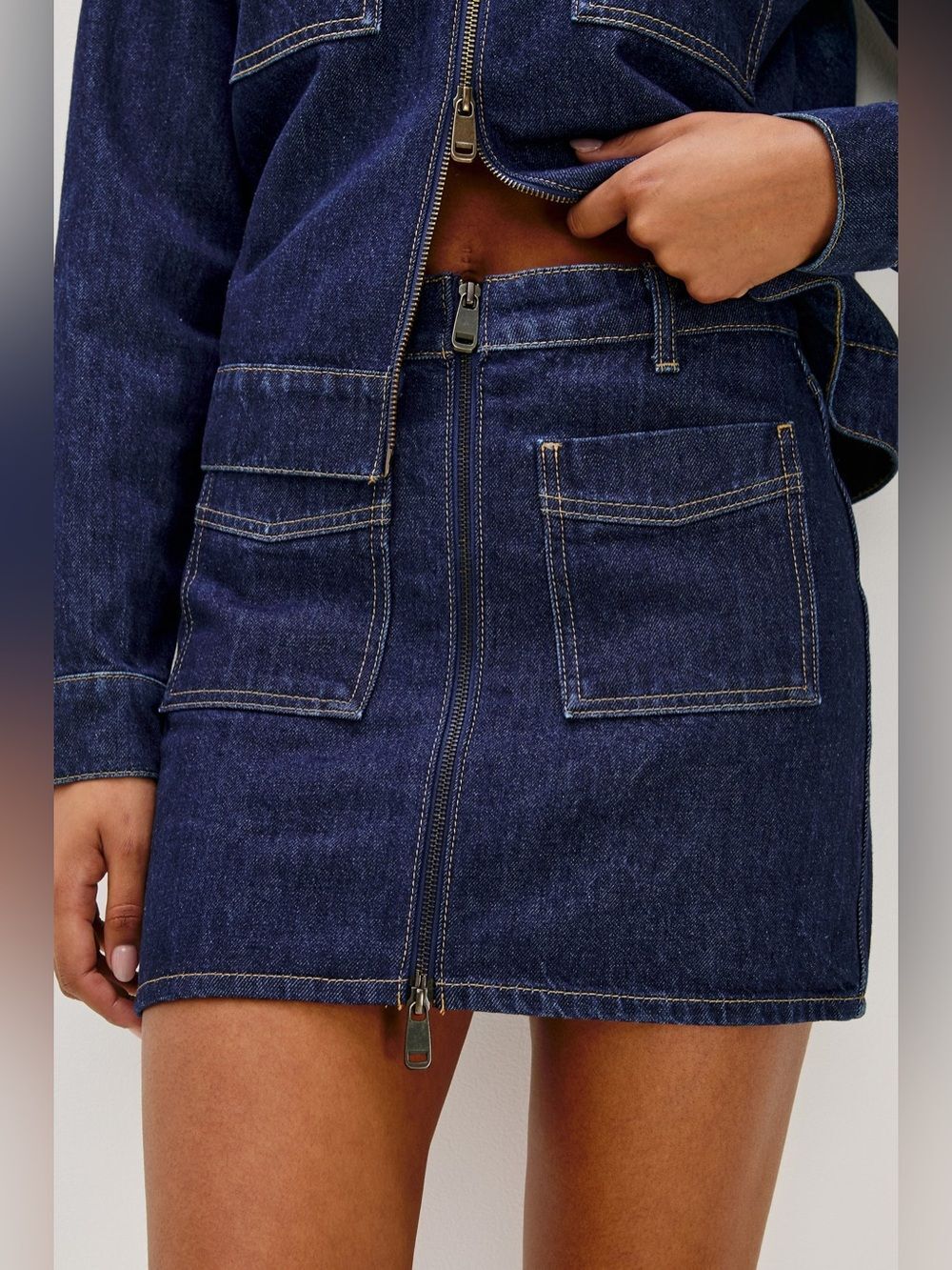 Rails Fallbrook Denim Skirt in Deep Indigo NWT 27